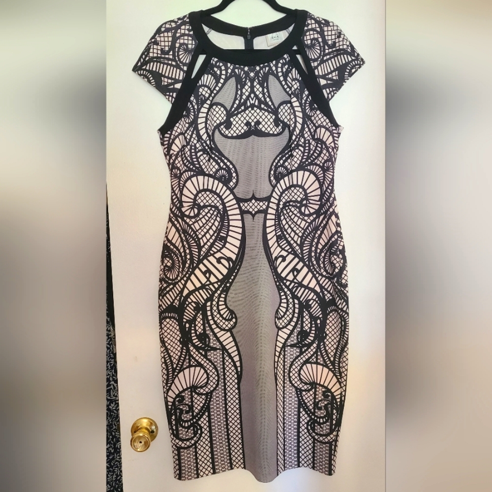 Vintage style, stretch, midi dress